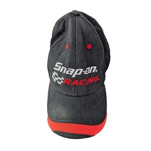 Snap-On Racing Tools Hat Cap Men's Adjustable Black 100% Cotton Embroidered Logo